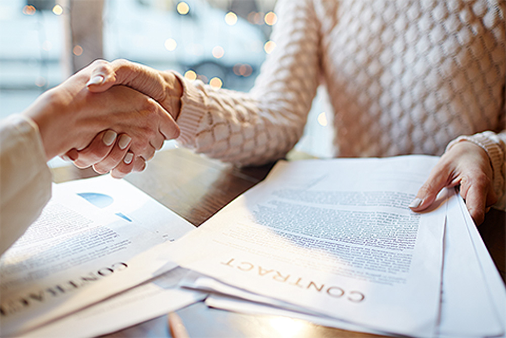 Contracts signed between two people
